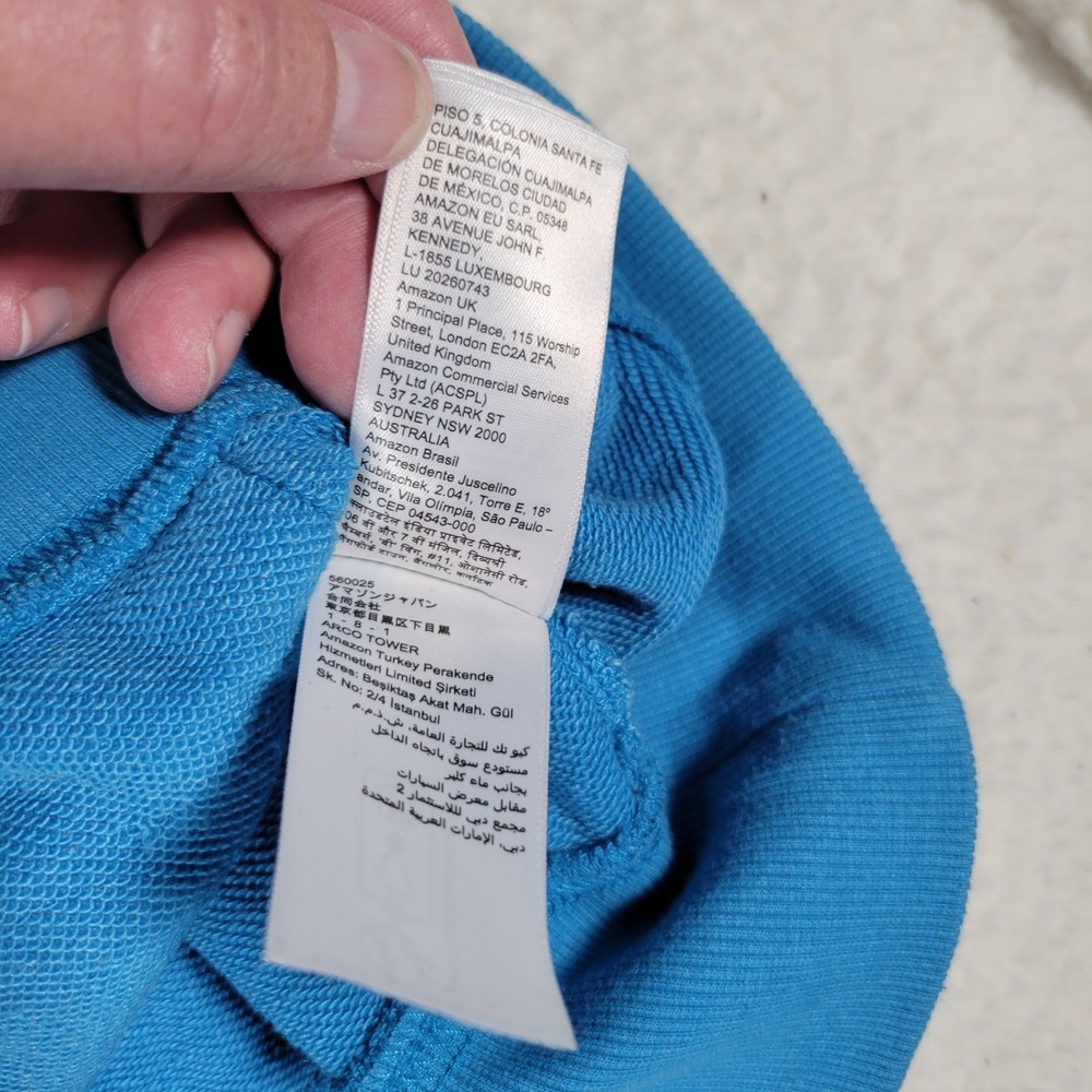 Amazon Essentials Zip Hoodie Mens 6XLT Blue French Terry Big Tall Long Sleeve - Picture 11 of 16